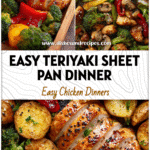 Colorful Teriyaki Chicken Sheet Pan Meal with veggies, perfect for One Sheet Meal Prep or Easy Healthy Meals One Pan.